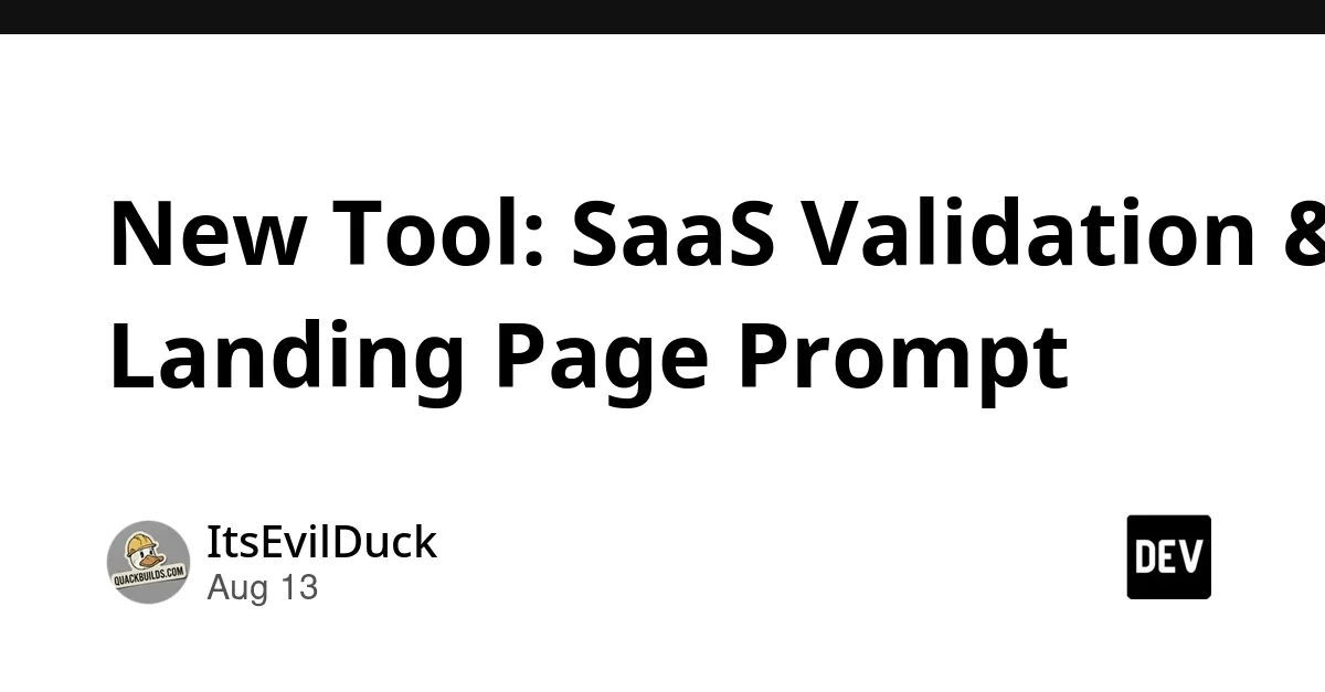 SaaS Validation & Landing Page Generation