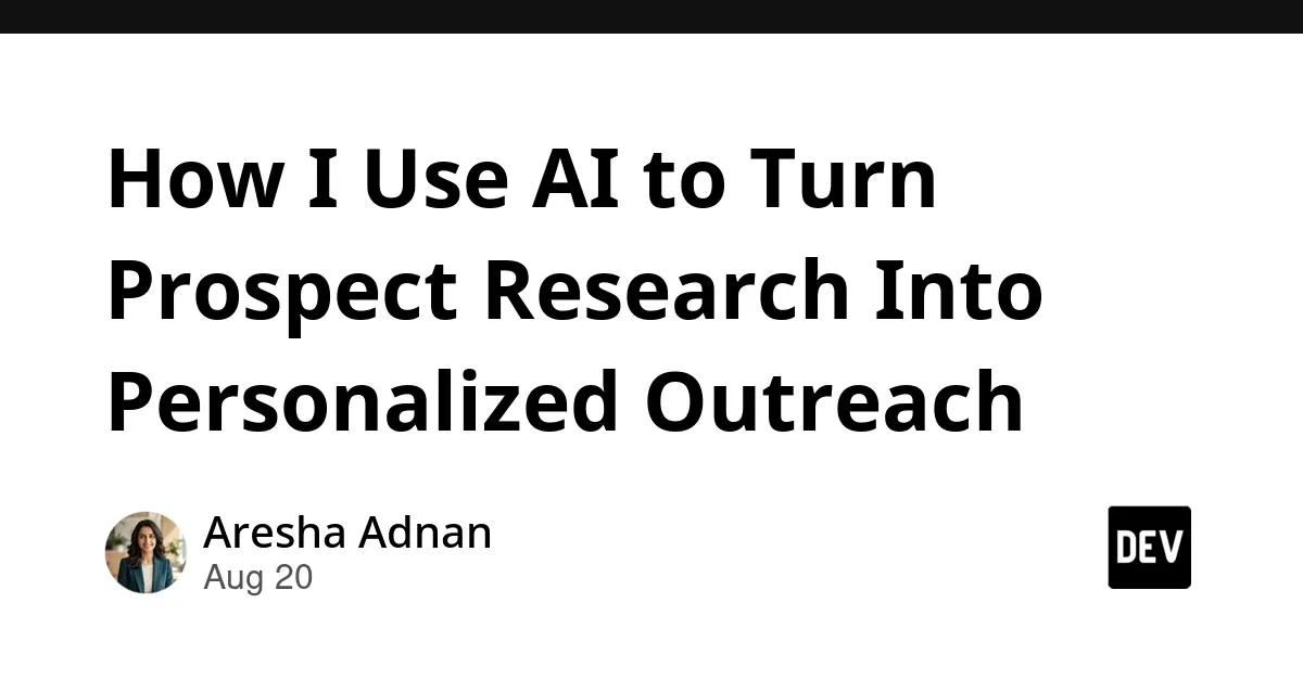 AI-Powered Prospect Research & Personalized Outreach