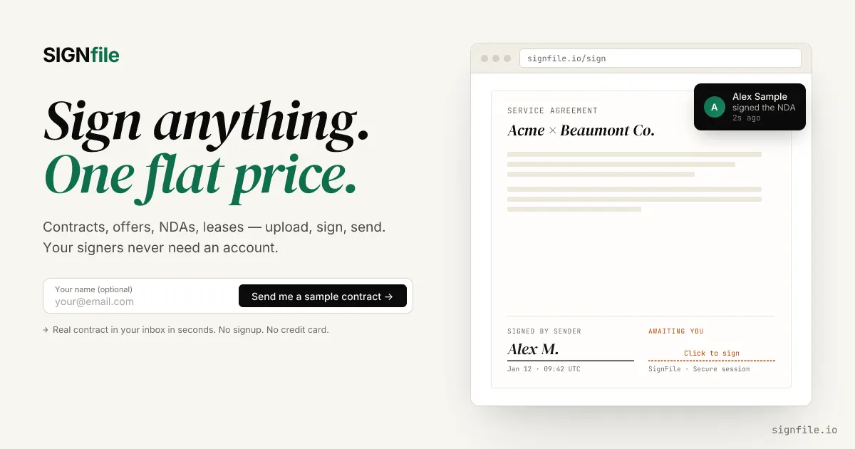 SaaS: E-signature Platform Subscription