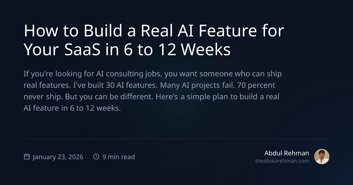 AI SaaS Feature Implementation Consulting