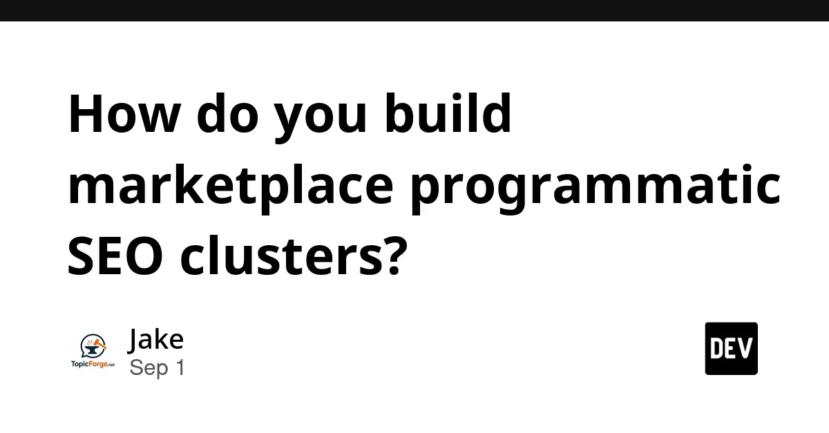 Marketplace Programmatic SEO Clusters