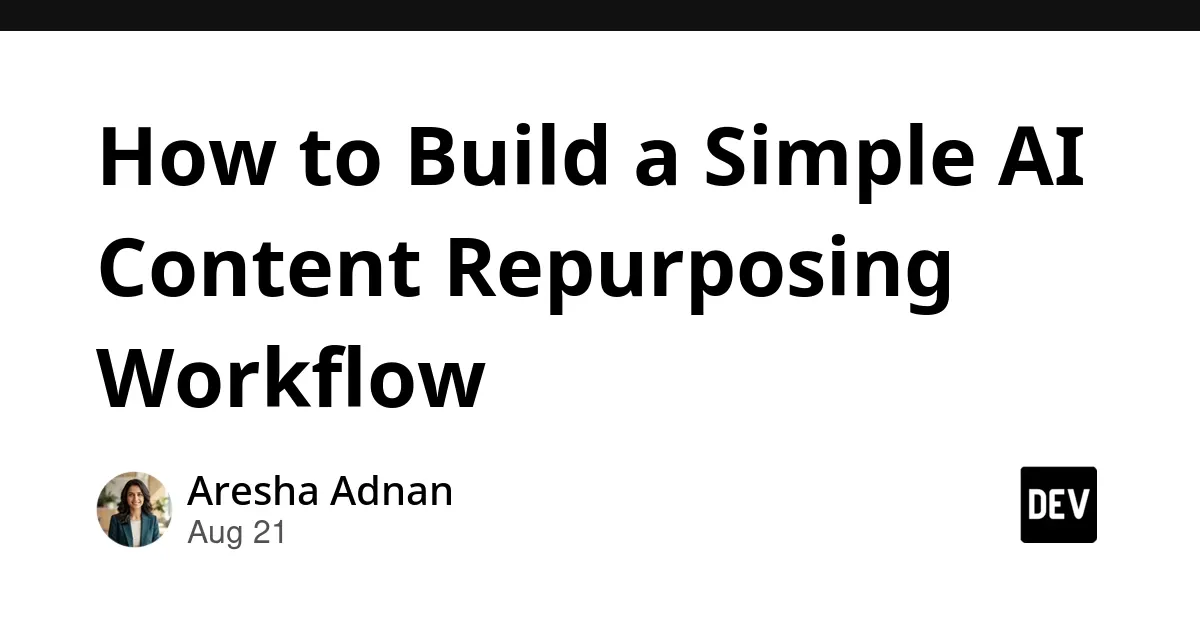 AI Content Repurposing Workflow
