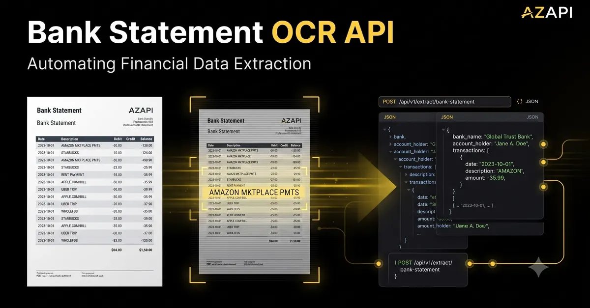 Building Fintech Applications using Bank Statement OCR APIs