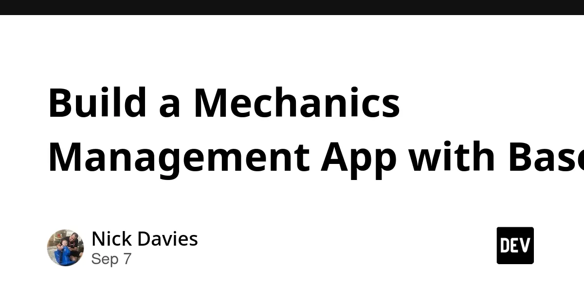 Build a Mechanics Management App with Base44