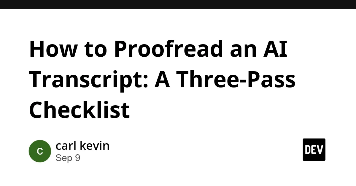 AI Transcript Proofreading Service