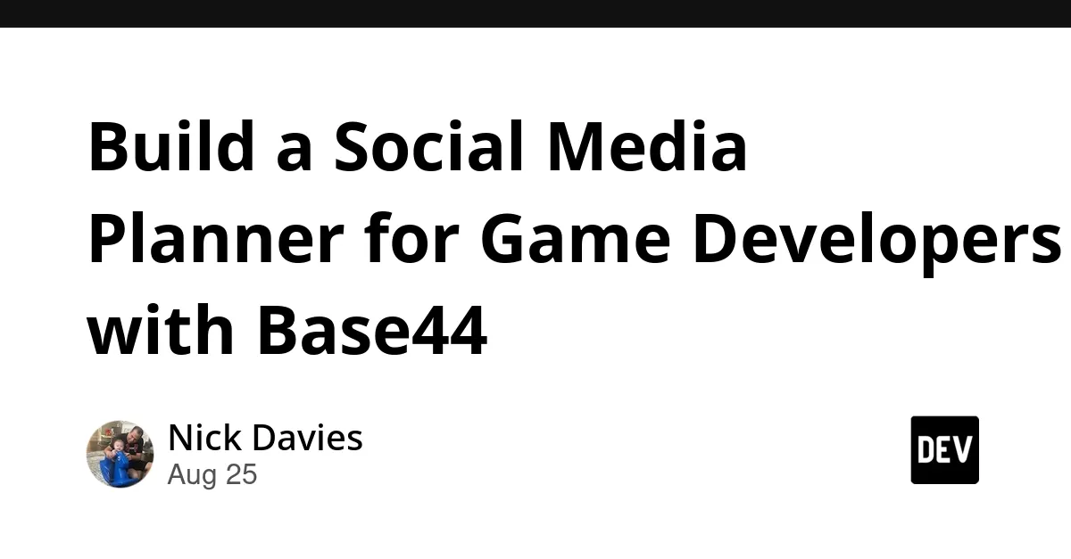 Build a SaaS Social Media Planner for Game Developers