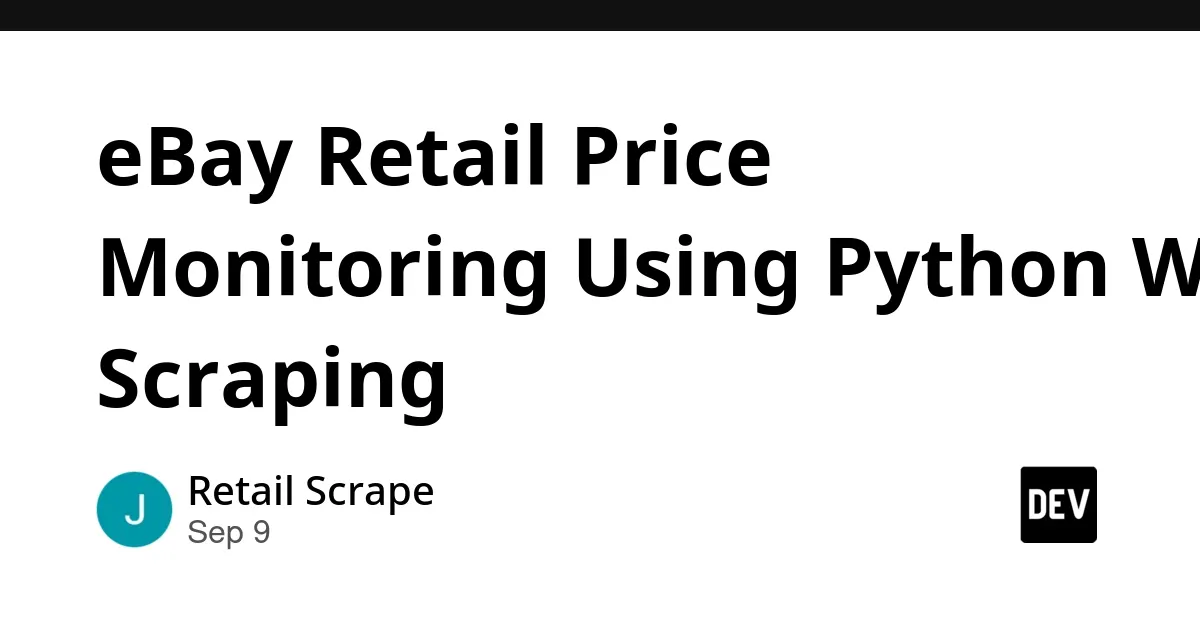 eBay Retail Price Monitoring </figure>


<h2>What are the requirements and estimated costs?</h2>

<p>Building this is not free, and the cost scales based on how much data you need and how often you refresh it. For a small-scale operation tracking 500 items daily, your costs will be minimal. For a large-scale operation tracking 50,000 items, you will face significant infrastructure costs.</p>

<ul>
 <li><strong>Development Time:</strong> 15 to 30 hours for a robust, error-handled script.</li>
 <li><strong>Infrastructure (Low Scale):</strong> $0 to $10/month. Running a script on a local machine or a basic Raspberry Pi.</li>
 <li><strong>Infrastructure (High Scale):</strong> $50 to $200+/month. This includes VPS hosting (DigitalOcean or AWS) and, crucially, residential proxy services to avoid IP bans.</li>
 <li><strong>Proxy Costs:</strong> This is the 