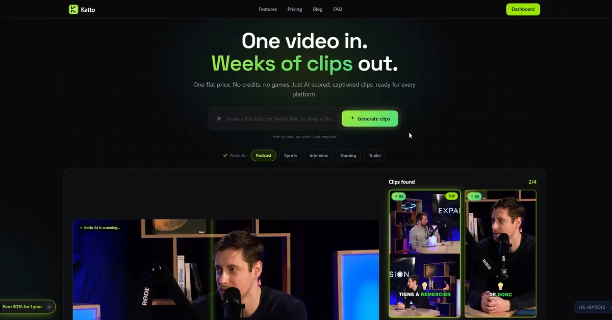 Building AI Video Clipping SaaS (Katto)